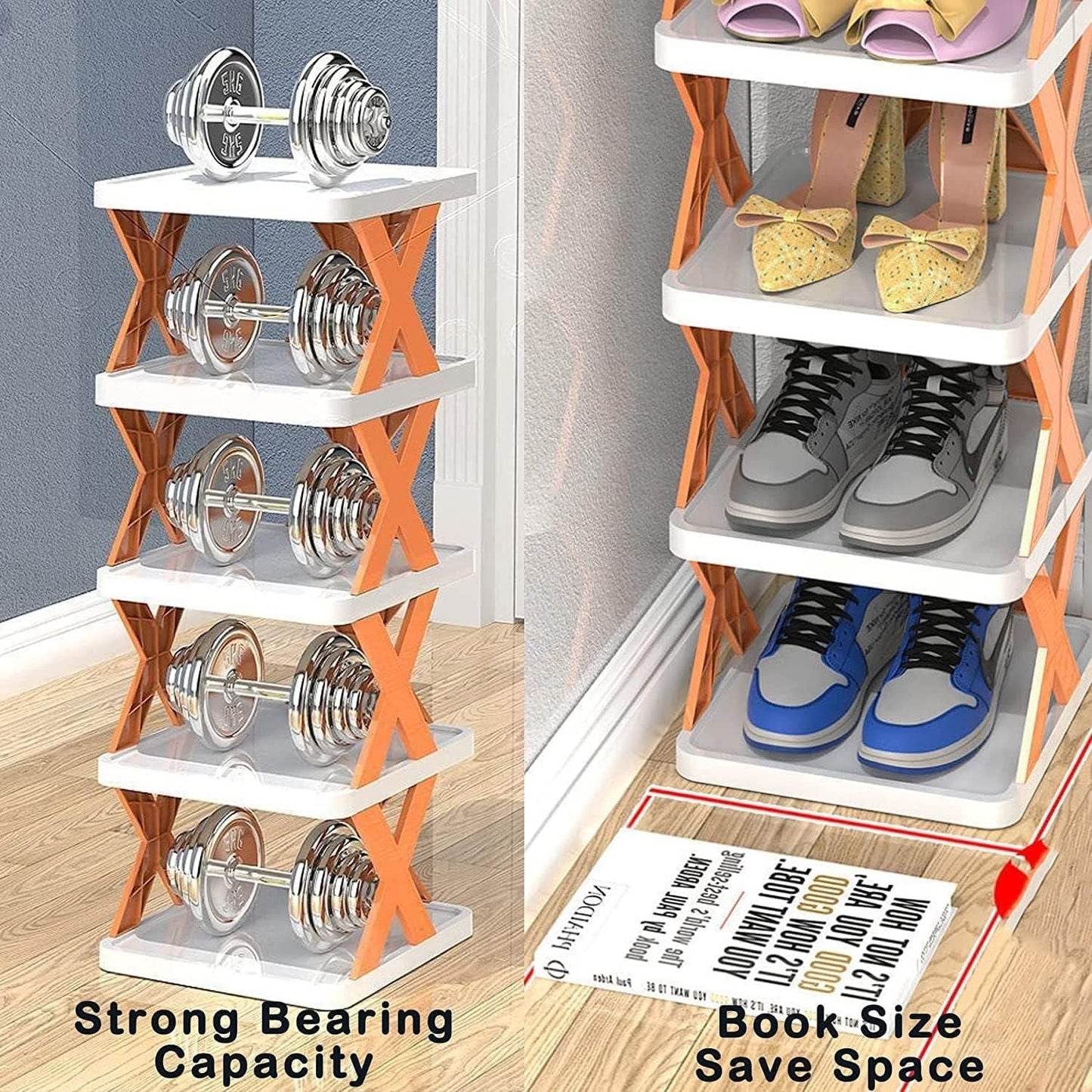 SmartStack 6-Tier Foldable Shoe Organizer Rack