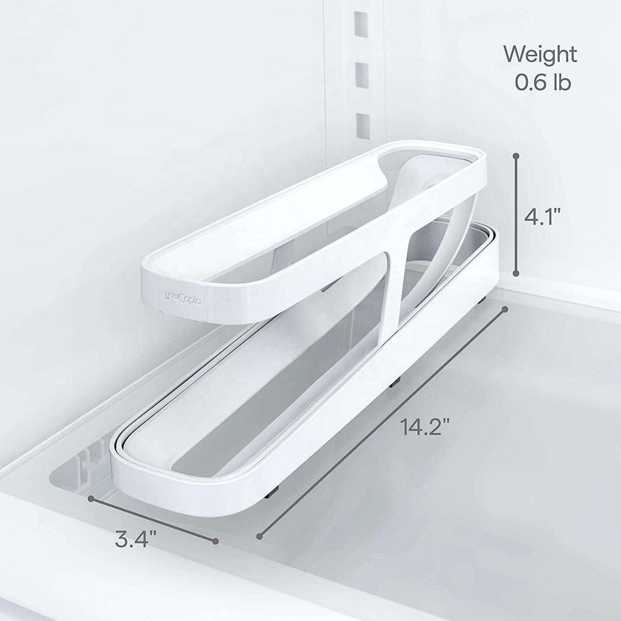 Save Space & Stay Organized – Rolling Egg Dispenser Rack