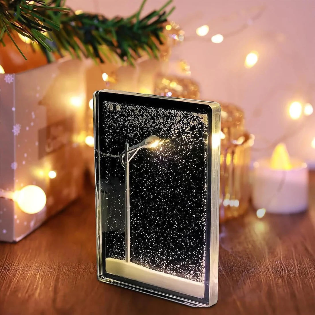 Snow Scene Light Street Lamp