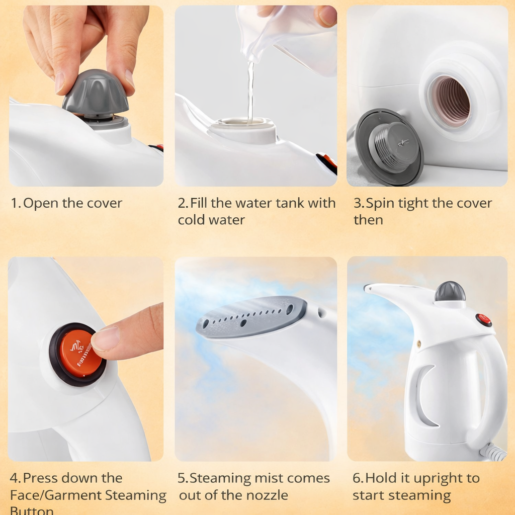 Wrinkle-Free in Minutes – Portable Steam Iron – QuickHeat Pro