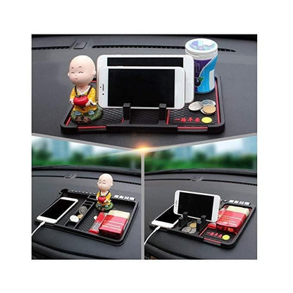 Car Dashboard Phone Holder Organizer With Anti-Slip Mat