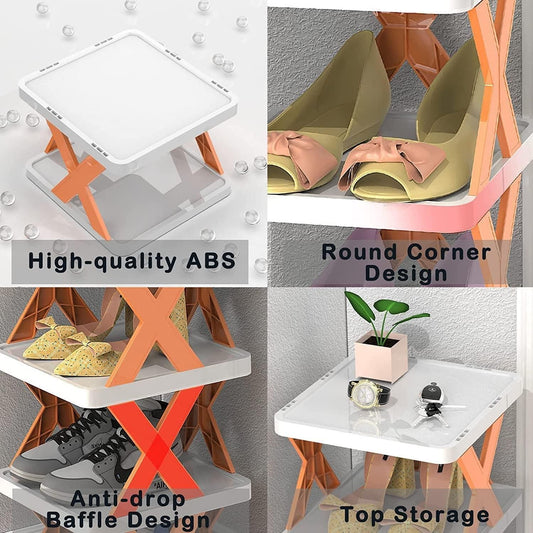 SmartStack 6-Tier Foldable Shoe Organizer Rack
