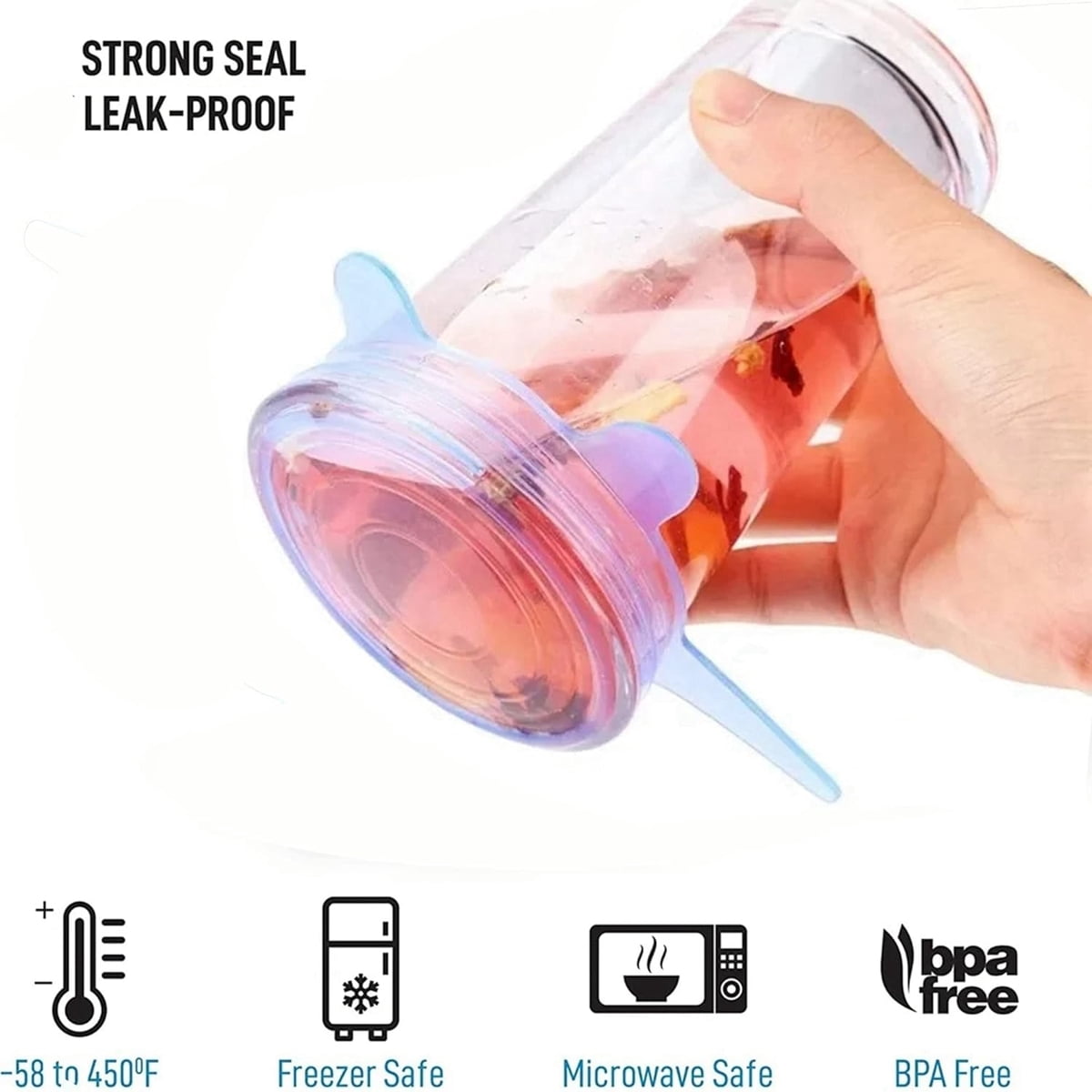 Silicone Stretch Lids 6 Pcs