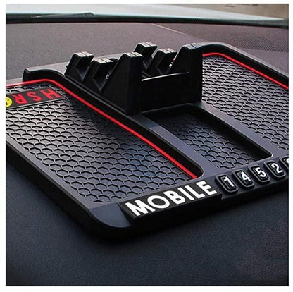 Car Dashboard Phone Holder Organizer With Anti-Slip Mat