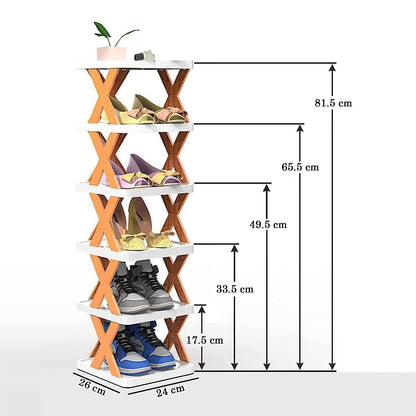 SmartStack 6-Tier Foldable Shoe Organizer Rack