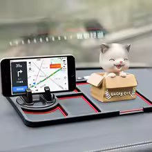 Car Dashboard Phone Holder Organizer With Anti-Slip Mat