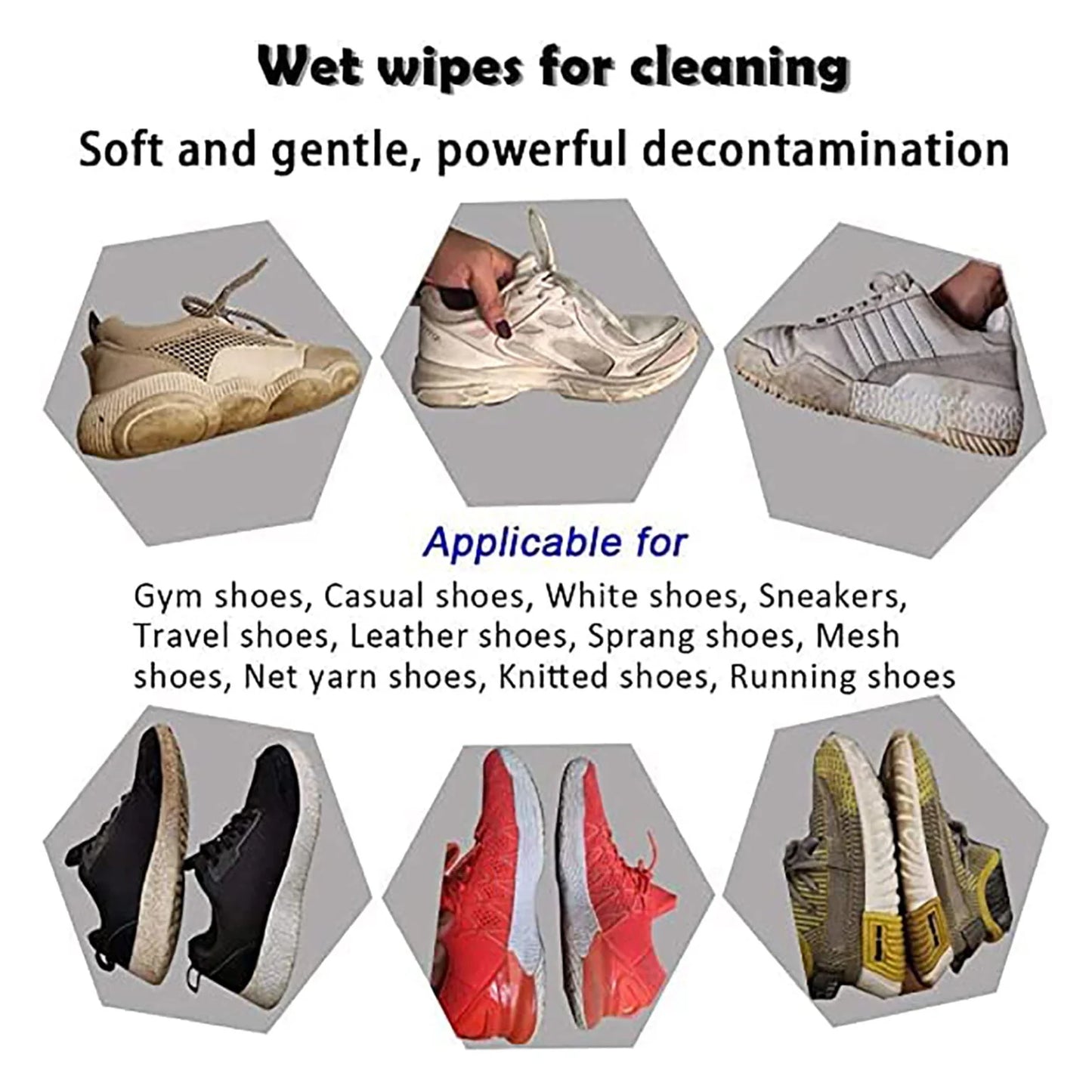 Sneaker Cleaning Wipes – Instant No Water Shoe Cleaner (80 Pack)
