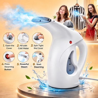 Wrinkle-Free in Minutes – Portable Steam Iron – QuickHeat Pro