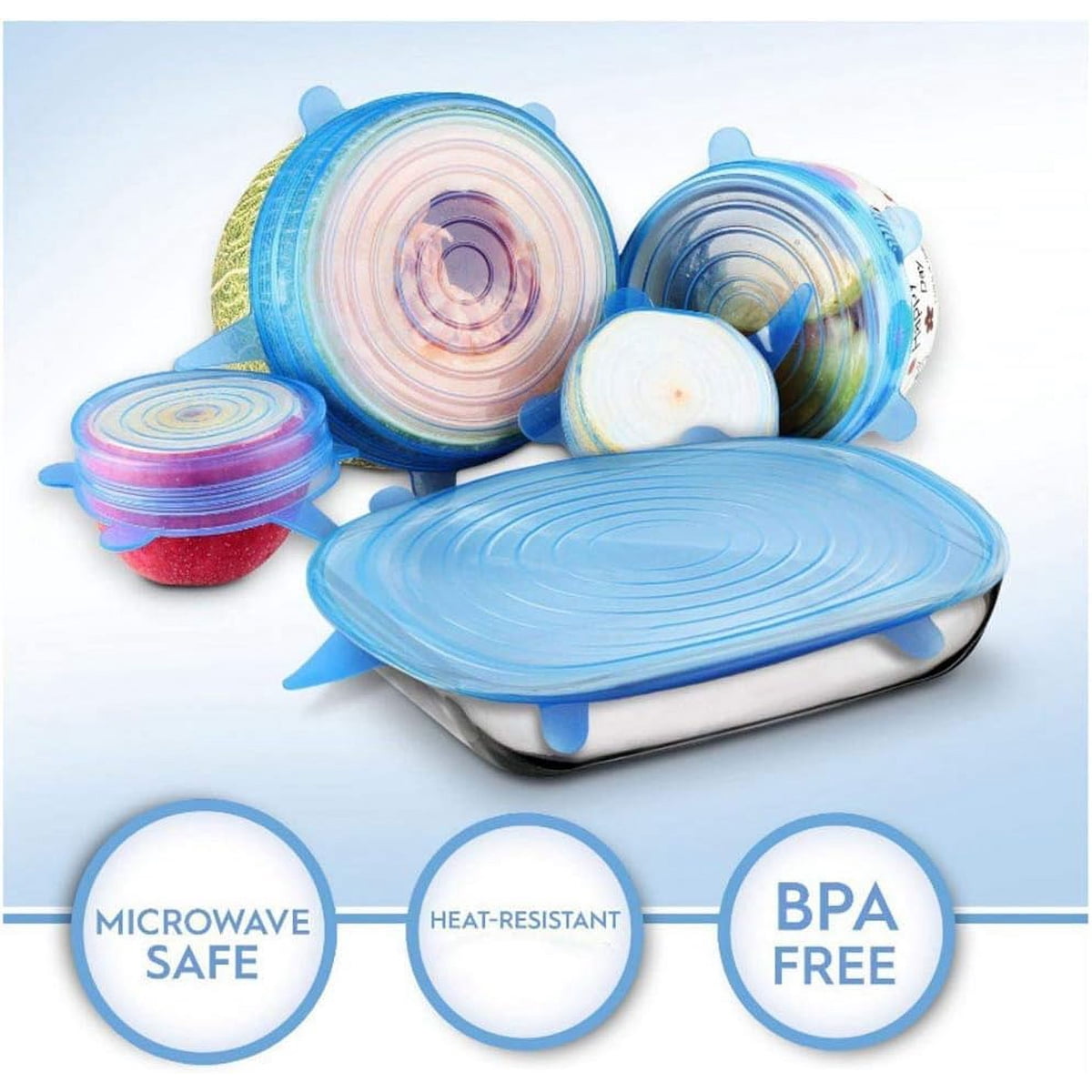Silicone Stretch Lids 6 Pcs